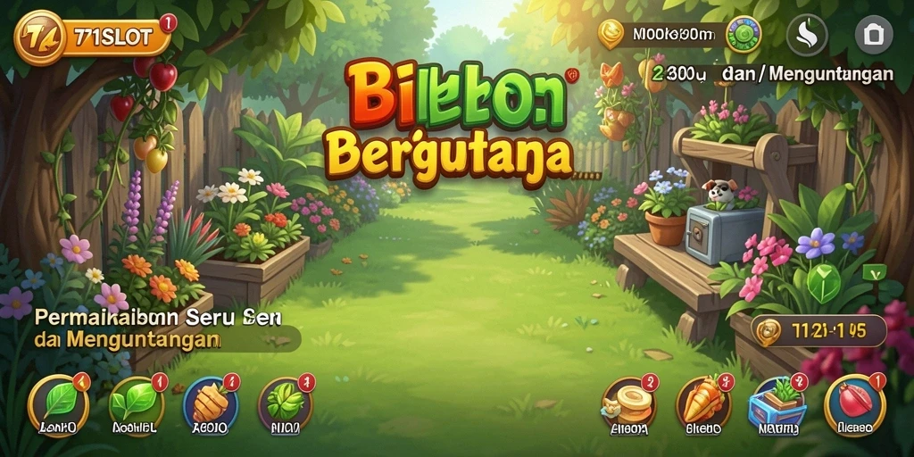 Tampilan menarik permainan berkebun di 171SLOT.