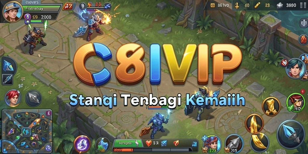 Tampilan gameplay C8VIP yang seru dan strategis.