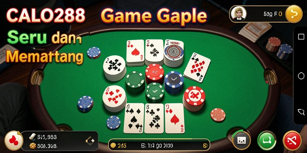 Tampilan seru gameplay Gaple dalam CALO288.