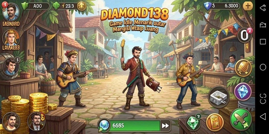 Tampilan gameplay menarik dari DIAMOND138 yang menggambarkan keseruan permainan Idle.