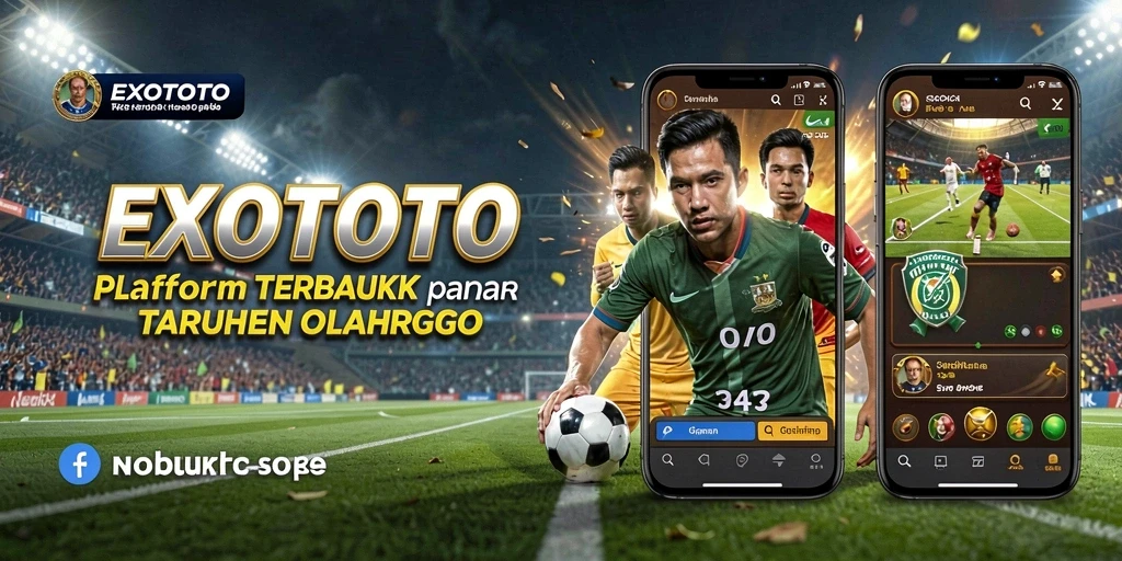 Tampilan screenshot utama EXOTOTO yang menampilkan keseruan taruhan olahraga.