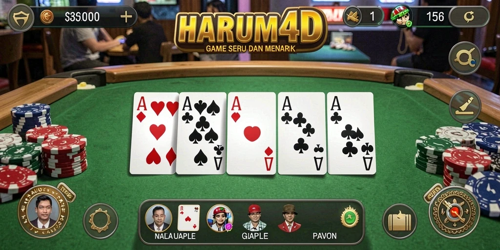 Tampilan gameplay Gaple yang menarik di HARUM4D.