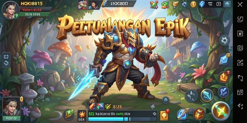 Tampilan screenshot HOKI8815 menampilkan petualangan RPG yang mendebarkan.