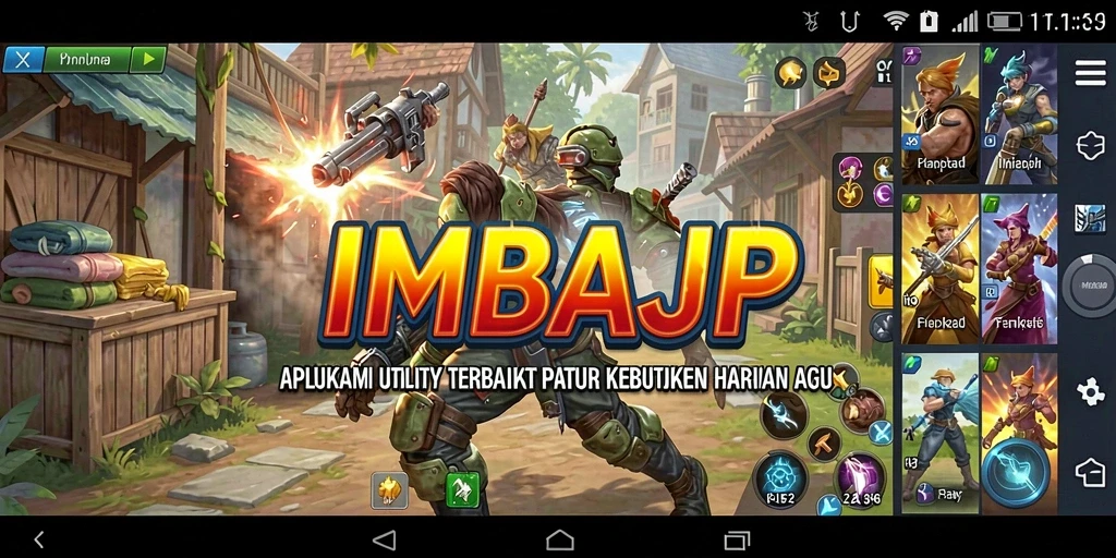 Tampilan utama IMBAJP menampilkan berbagai fitur Utility yang menarik dan mudah diakses.