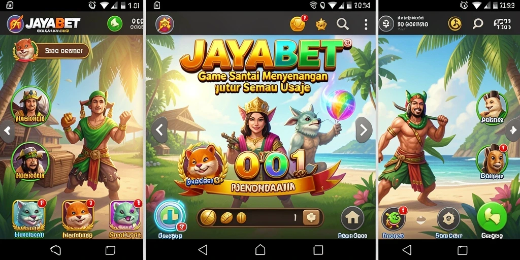 Tampilan gameplay JAYABET yang cerah dan interaktif.