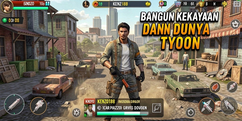 Tampilan menarik dari gameplay KENZO188 yang menantang dan seru.