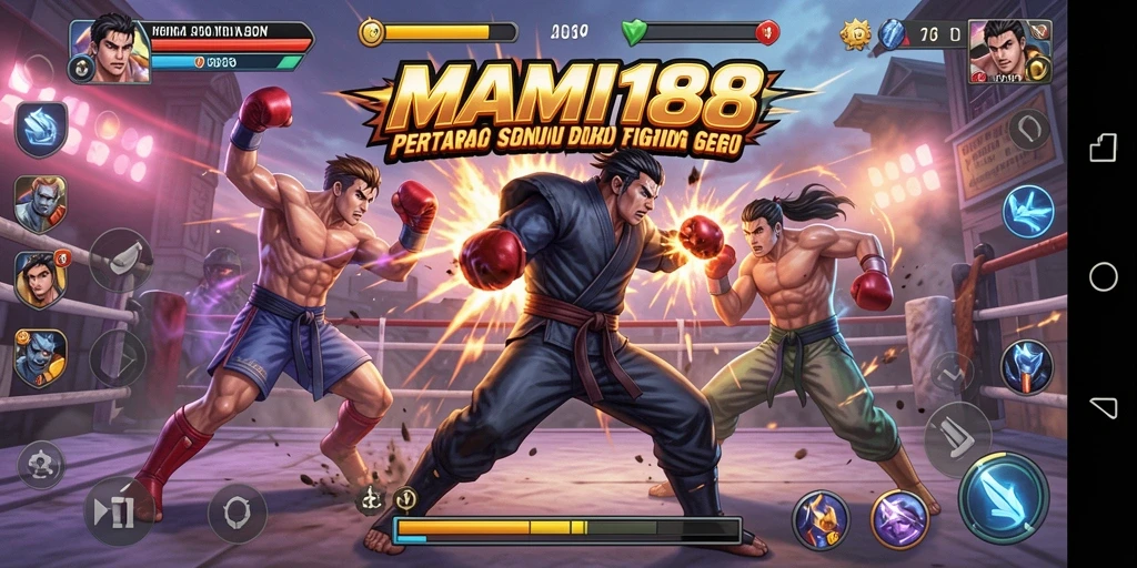 Tampilan aksi seru dalam gameplay pertarungan MAMI188.