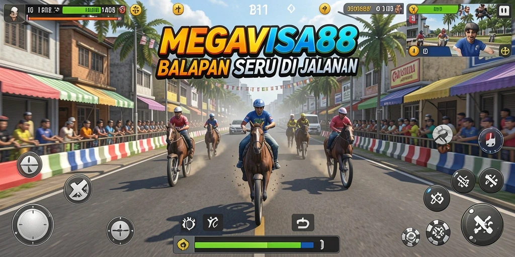 Gameplay mendebarkan dalam balapan mobil di MEGAVISA88.