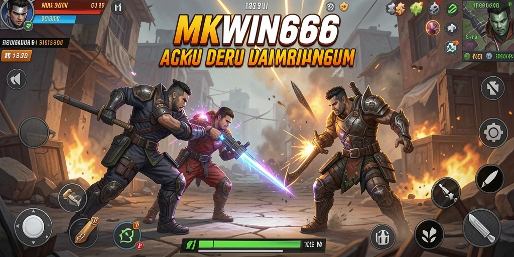 Tampilan menarik dari gameplay seru MKWIN666 saat bertarung.