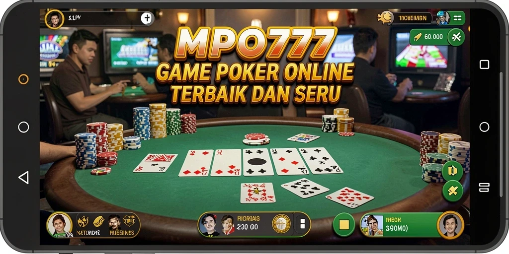 Tampilan screenshot MPO777 menampilkan permainan Poker yang mendebarkan.