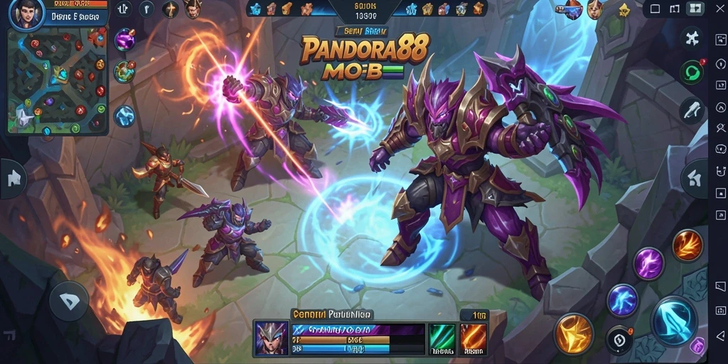 Gameplay seru PANDORA88 dalam pertarungan MOBA.