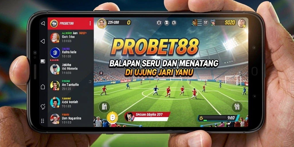 Screenshot gameplay PROBET88 yang menunjukkan adrenalin balapan.