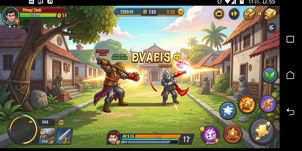 Screenshot gameplay <strong>RK55</strong> menunjukkan aksi strategi yang mendebarkan.