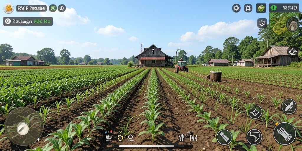 Tampilan gameplay menarik dari RVIP yang menunjukkan aktivitas bertani.
