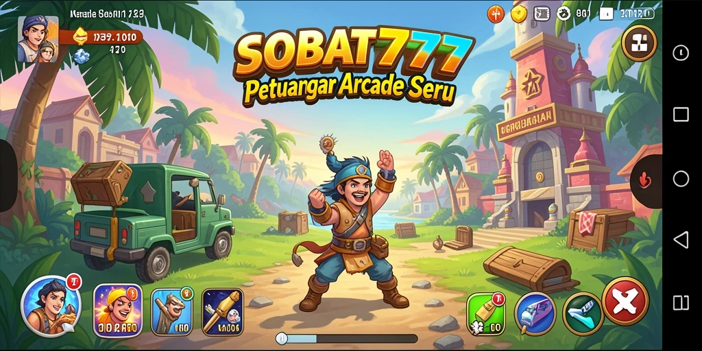 Tampilan gameplay seru dari SOBAT777 dengan aksi cepat dan menyenangkan.