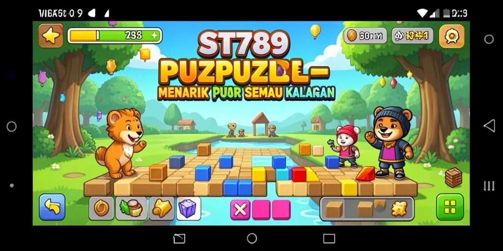 Tampilan seru gameplay ST789 dengan puzzle yang menarik.