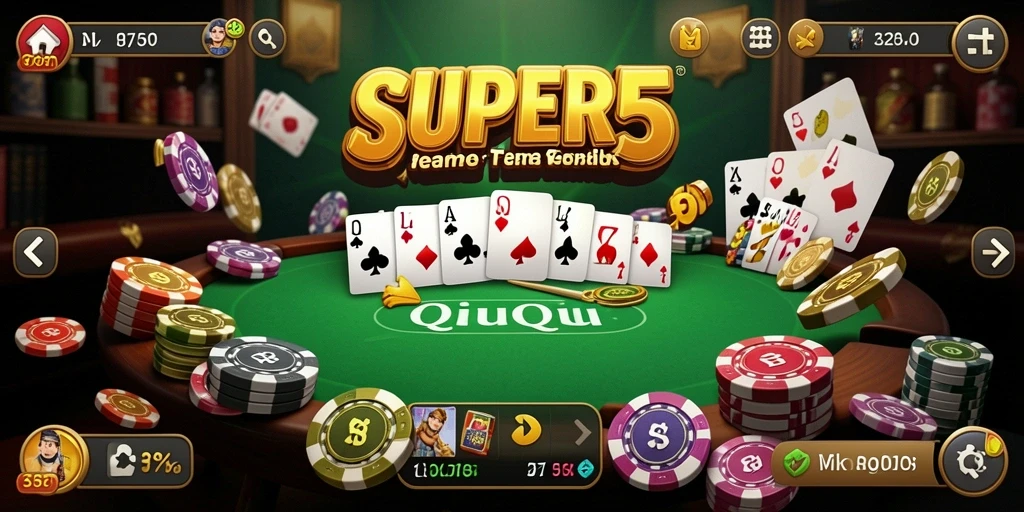 Gameplay QiuQiu yang seru dan menarik di SUPER5.