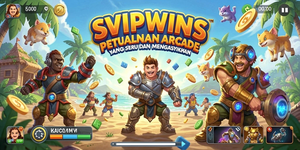 Tampilan gameplay seru dari SVIPWINS yang menonjolkan tantangan Arcade.