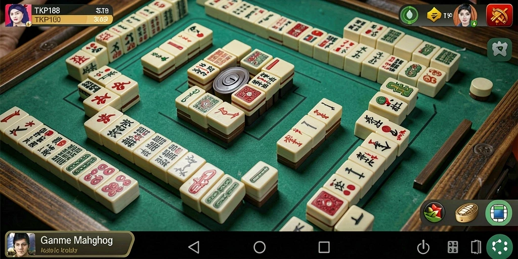 Screenshot gameplay TKP188 menampilkan momen seru bermain Mahjong.