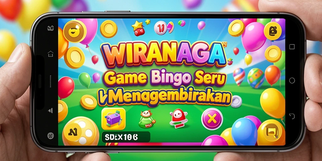 Screenshot WIRANAGA menampilkan gameplay seru Bingo yang penuh warna.